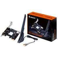 Gigabyte GC-WBAX2400R, Eingebaut, Kabellos, PCI Express, WLAN / Bluetooth, 2400 Mbit/s, Schwarz