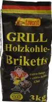 Favorit Grill-Brikett 3 kg für Holzkohlegrill, Grillkohle aus Holzkohlestaub