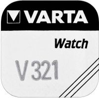Varta 100x Watch V 321 Uhrenzelle Knopfzelle SR616 SW V321 Silber-Oxid 16mAh 1,55 V 1er Blister