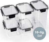 GOURMETmaxx Frischhaltedosen Klick-it - 10-tlg. - Schwarz