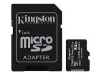 Kingston Canvas SELECT Plus Micro SDXC 64GB Class 10 UHS-I s adaptérom SDCS264GB