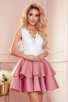 Numoco Spitzenkleid für Damen Zlata dunkelpink L