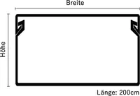 Kabelkanal aus hochwertigem PVC weiß Selbstklebend 2m - 5 Stück - 20x10mm