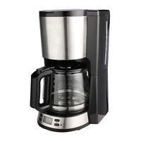 Kaffeemaschine aus gebürstetem Edelstahl mit Timer, 1000 Watt, 1,5 L für 12-14 Tassen