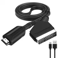 Audio Video Adapter Scart auf HDMI Konverter für HDTV/DVD/Decoder/PS3/PAL/NTSC