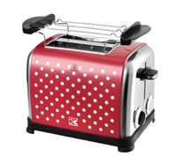 Kalorik 2-Scheiben-Edelstahltoaster Retro-Design rot-weiß gepunktet NEU*54563 Kalorik 2-Scheiben-Edelstahltoaster Retro-Design rot-weiß gepunktet NEU*54563