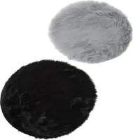 Sitzkissen Skoldi, rund, Ø 38 cm, Schwarz oder Grau