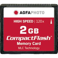 AgfaPhoto Compact Flash, 2GB, 2048 MB, Kompaktflash (CF), 100000 Zyklen pro logischen Sektor, 42.8 mm, 3.3 mm, 36.4 mm