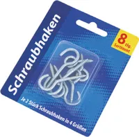 Schraubhaken-Sortiment, 8tlg.