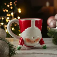 Becher Weihnachtsmann - lustige Weihnachtstasse - Keramik - 300ml