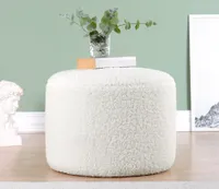 Hanah Home, Skylee- FLF1142, biała, klasyczna poduszka, 100% sztuczne futro