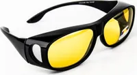 2er Pack Überzieh Nachtsichtbrille für Autofahrer, für Brillenträger, getönte polarisierende Gläser, gemäß ISO Norm, Schwarz/Gelb