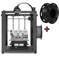 Creality Ender 5 S1 3D tlačiareň s rýchlosťou tlače 250 mm/s 220 x 220 x 280 mm tlačová plocha + 1 kg čierneho PLA vlákna