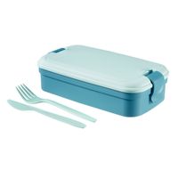 Curver Lunchbox 5-teilig, 23,5x13,5x6,3cm, Lunch & Go, Brotdose, Brotbox, Vesperdose Blau