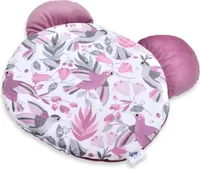 Pepi Kuschelkissen - Teddybär - 50×50 cm - Kinderkissen Dekokissen für Kinder/ Babyzimmer Plüschteddybär Kuscheltier - Hummingbird mit Old Rosa Velvet