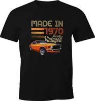 Herren T-Shirt Geburtstag Retro Vintage Oldtimer siebziger 70er Auto Fun-Shirt Moonworks® 1970 schwarz L