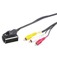 Adapterkabel; Scart zu Composite Audio Video; IN/OUT, 2 m