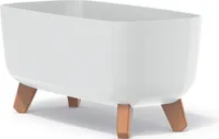 Prosperplast®, Doniczka, DGCL400-S449, Biały, Doniczka z wkładem Nóżki Wkład