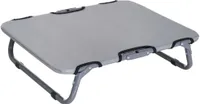 PawHut Pelech pre psov Vonkajšie skladacie ležadlo pre psov Miesto na spanie pre psov Vyvýšené miesto na spanie pre malých psov, kov, Oxford, sivá, 59 x 46 x 15 cm