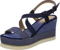 Tom Tailor Keilsandalette in Blau, Größe 41