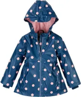 Pocopiano Kinder Mädchen Friesennerz Blau wind- und wasserabweisend 98