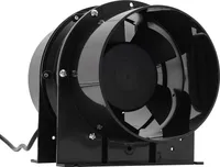 Rohrventilator Axialer Abluftventilator 45dB Geräuscharm Schwarz