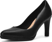 DREAM PAIRS Damen Pumps mit spitzer Zehenpartie, Elegante Stiletto Klassische high Heels für Party, Frauen Abendschuhe,Farbe:SCHWARZ-PU,Größe:41