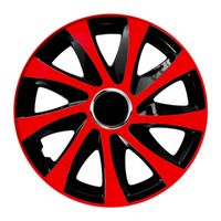 J&J Automotive | Puklice Drift Extra Červená / Čierna 14" 4ks