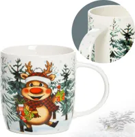 Becher Weihnachtsbecher 370 Ml Weihnachten Keramik Rentier