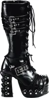 CHARADE-206 Damen Boots von DemoniaCult, Schwarz EU 38, US 8