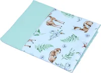 Babydecke Waffelpiqué Baumwolle Kuscheldecke Kinderwagendecke - 08. Reh + Minze