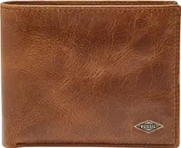 FOSSIL Leder Geldbörse Ryan Passcase Dark Brown braun