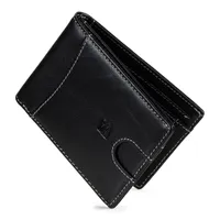 SERASAR | Peňaženka [Clever] z Leather | Farba: Čierno/Biele vrecko na mince | Dĺžka: 12.5cm