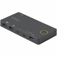 StarTech.com 2 Port Hybrid KVM Switch HDMI + USB-A & USB-C - 4K 60Hz HDMI 2.0 Mo