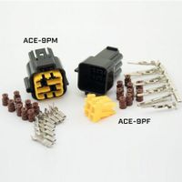 Wasserdichter 9er Stecker ACEWELL, weiblich, schw. +++ Steckersatz ist mit Dichtungen und Pins +++