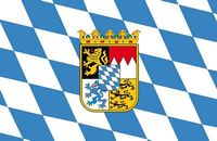 Fahne Flagge Bayern mit Löwen Staatswappen 90x150 cm Hissfahne mit Ösen Wappen 