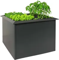 Hochbeet MCW-N24, Metallhochbeet Gemüsebeet Blumenkasten Pflanzkübel, Schneckenkante 78x110x110cm Eisen 44kg, anthrazit