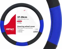 Pokrowiec Na Kierownice Nakładka Czarny Niebieski Jakość ! 37-39Cm