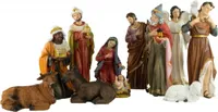 Piękne, ręcznie malowane figurki do szopki, 12 sztuk, ok. 40 cm wysokości, K276
