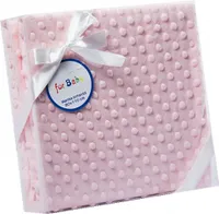 babydecke 80 x 110 cm Punkte rosa