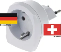 Reiseadapter Urlaub Reise Stecker Schweiz-Deutschland - Skross Single Travel ...