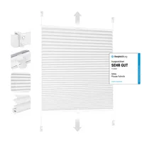 Plissee Klemmfix ohne Bohren 80x120cm Weiß Sonnenschutzrollo Verspannt Blickdicht Lichtschutz Faltrollo Jalousie Rollos für Fenster und Tür