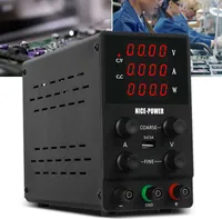 Zasilacz laboratoryjny 0-30V 0-10A Zasilacz laboratoryjny z 4-cyfrowym wyświetlaczem LED, odporny na przeciążenia, czarny SPS3010