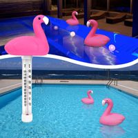 2 Stk Pool Thermometer Rosa Flamingo Schwimmbadthermometer Wassertemperatur Schwimmbad Poolthermometer