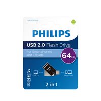 Philips 2 in 1 OTG          64GB USB 2.0 + Micro B Midnight Black