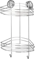 WENKO Vacuum-Loc Eckregal 2 Etagen, Befestigen ohne bohren; 20885800