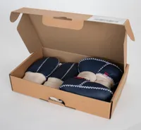 Baby Booties und Fäustlinge aus Lammfell Set COLMAR mit Strickbündchen und Ziernaht Blau 18/19