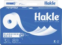 Hakle Klassisch Weiß 3 Lagig 8 Rollen