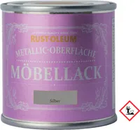 Rust Oleum Metallic Oberfläche Möbellack Silber kreidig matt 125ml