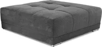XXL Hocker 120x120 cm mit Federkern Polstersitz mit Bezug in Cord Grau Anthrazit / 15175